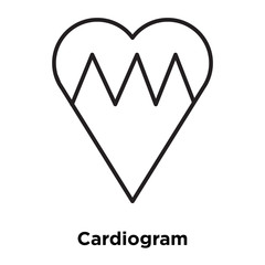 cardiogram icon isolated on white background. Simple and editable cardiogram icons. Modern icon vector illustration.