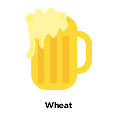 Wheat icon vector isolated on white background, Wheat sign