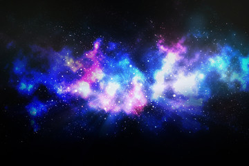 Fototapeta premium Space bright fantasy abstract background