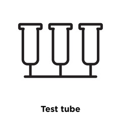 Test tube icon vector isolated on white background, Test tube sign