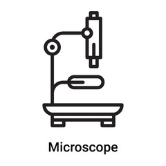 Microscope icon vector isolated on white background, Microscope sign , line or linear symbol and sign design in outline style