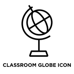 classroom globe icon on white background. Modern icons vector illustration. Trendy classroom globe icons
