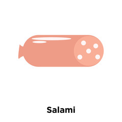 Salami icon vector isolated on white background, Salami sign
