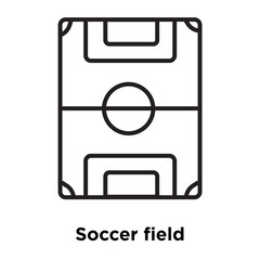 soccer field icon isolated on white background. Simple and editable soccer field icons. Modern icon vector illustration. © CoolVectorStock