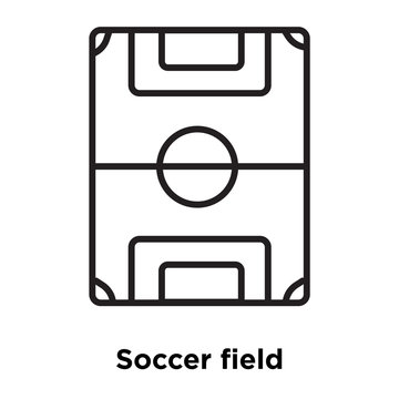 soccer field icon isolated on white background. Simple and editable soccer field icons. Modern icon vector illustration.