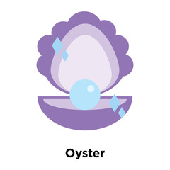 Oyster icon vector isolated on white background, Oyster sign