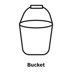 bucket icon isolated on white background. Simple and editable bucket icons. Modern icon vector illustration.