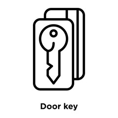 door key icons isolated on white background. Modern and editable door key icon. Simple icon vector illustration.