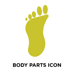 Body parts icon vector isolated on white background, Body parts sign