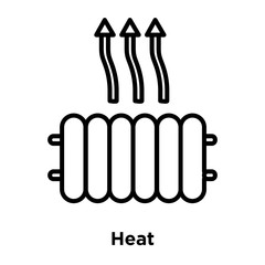 heat icon isolated on white background. Simple and editable heat icons. Modern icon vector illustration.