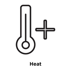 Heat icon vector isolated on white background, Heat sign