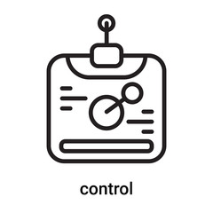 control icon vector isolated on white background, control sign , line or linear symbol and sign design in outline style