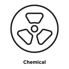 Chemical icon vector isolated on white background, Chemical sign