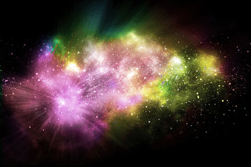 Space bright fantasy abstract background