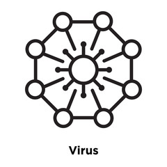 virus icons isolated on white background. Modern and editable virus icon. Simple icon vector illustration.