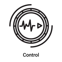 Control icon vector isolated on white background, Control sign , line or linear symbol and sign design in outline style