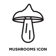 mushrooms icon on white background. Modern icons vector illustration. Trendy mushrooms icons