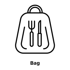 Bag icon vector isolated on white background, Bag sign , thin line design elements in outline style