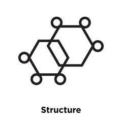 Structure icon vector isolated on white background, Structure sign