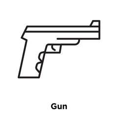 gun icon isolated on white background. Simple and editable gun icons. Modern icon vector illustration.