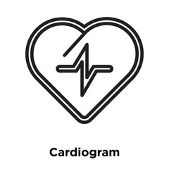 cardiogram icons isolated on white background. Modern and editable cardiogram icon. Simple icon vector illustration.