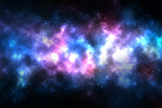 Space bright fantasy abstract background © Anna