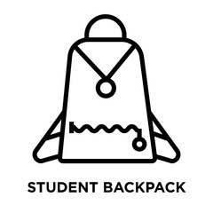 student backpack icon on white background. Modern icons vector illustration. Trendy student backpack icons