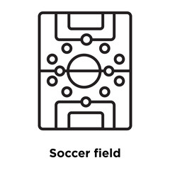 soccer field icon isolated on white background. Simple and editable soccer field icons. Modern icon vector illustration.