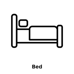 bed icons isolated on white background. Modern and editable bed icon. Simple icon vector illustration.