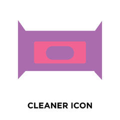 Cleaner icon vector isolated on white background, Cleaner sign