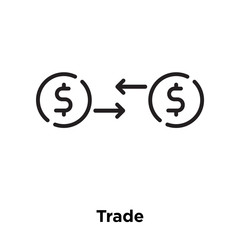 trade icon isolated on white background. Simple and editable trade icons. Modern icon vector illustration.