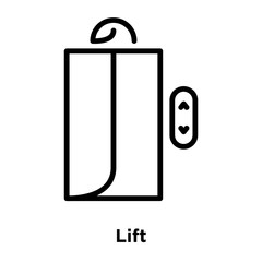 lift icons isolated on white background. Modern and editable lift icon. Simple icon vector illustration.