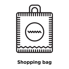 shopping bag icon isolated on white background. Simple and editable shopping bag icons. Modern icon vector illustration.