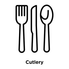 cutlery icons isolated on white background. Modern and editable cutlery icon. Simple icon vector illustration.