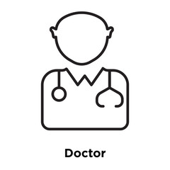 doctor icon isolated on white background. Simple and editable doctor icons. Modern icon vector illustration.