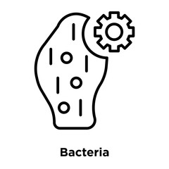 Bacteria icon vector isolated on white background, Bacteria sign , thin line design elements in outline style