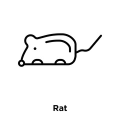 Rat icon vector isolated on white background, Rat sign , thin line design elements in outline style