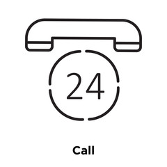 call icon isolated on white background. Simple and editable call icons. Modern icon vector illustration.
