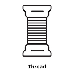 thread icon isolated on white background. Simple and editable thread icons. Modern icon vector illustration.