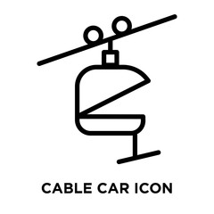 cable car icon on white background. Modern icons vector illustration. Trendy cable car icons