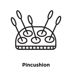pincushion icon isolated on white background. Simple and editable pincushion icons. Modern icon vector illustration.
