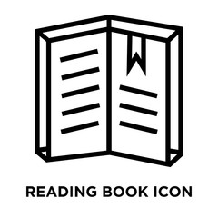 reading book icon on white background. Modern icons vector illustration. Trendy reading book icons