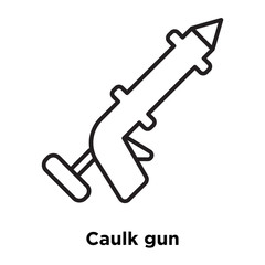 caulk gun icon isolated on white background. Simple and editable caulk gun icons. Modern icon vector illustration.