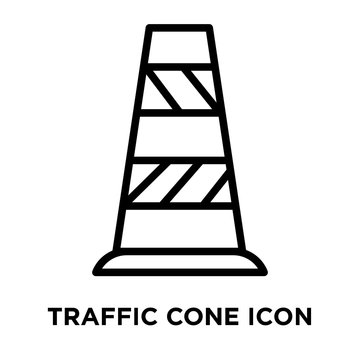 traffic cone icon on white background. Modern icons vector illustration. Trendy traffic cone icons