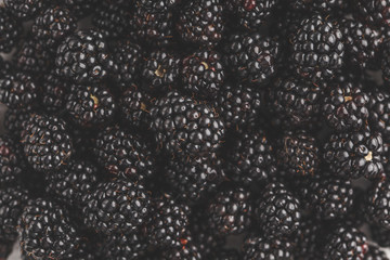 Fresh raw blackberry background.