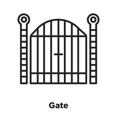 gate icon isolated on white background. Simple and editable gate icons. Modern icon vector illustration.