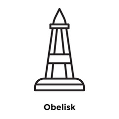 Obelisk icon vector isolated on white background, Obelisk sign , thin line design elements in outline style