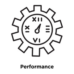 performance icon isolated on white background. Simple and editable performance icons. Modern icon vector illustration.