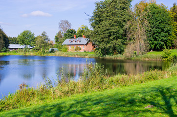 Obraz premium Museum area in Bialowieza National Park, Poland