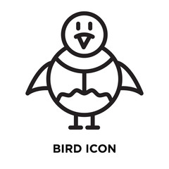 Bird icon vector isolated on white background, Bird sign , line symbol or linear element design in outline style